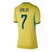 Brazílie Vinicius Junior #7 Dámské Domácí Dres MS 2026 Krátkým Rukávem